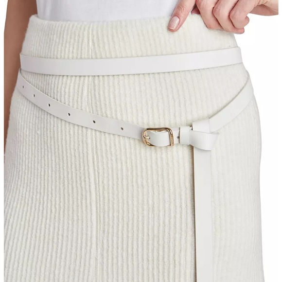 Chloe wool midi skirt with leather belt - Picture 4 of 6